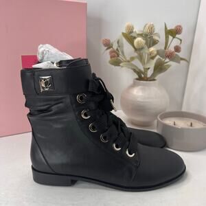 Kate Spade New York Ruby Lace Up Bootie Black Preppy Women's 9M Tried On